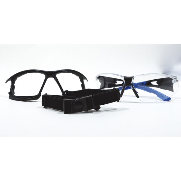 LENTES DE SEGURIDAD "GE" GE105CAF ,  NEGRO/AZUL TRANSP AE - Imagen 2