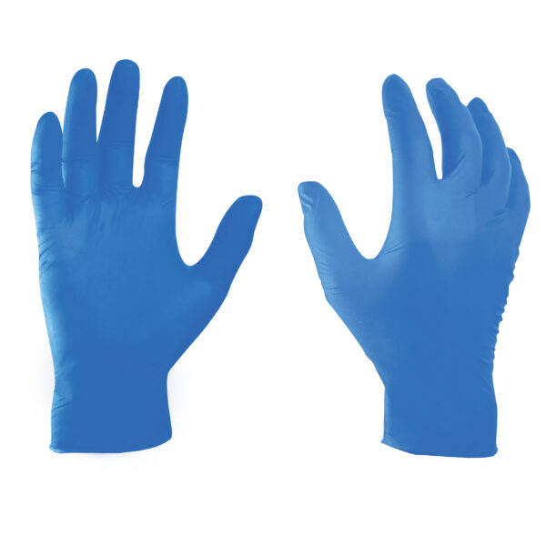 GUANTES NITRILO "GE" GG610 COLOR AZUL TALLA M DESECHABLES  (100 PZAS)