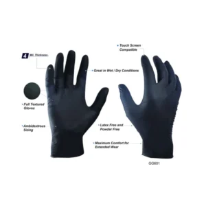 GG601 - Guantes de nitrilo de alta resistencia de 4 milésimas