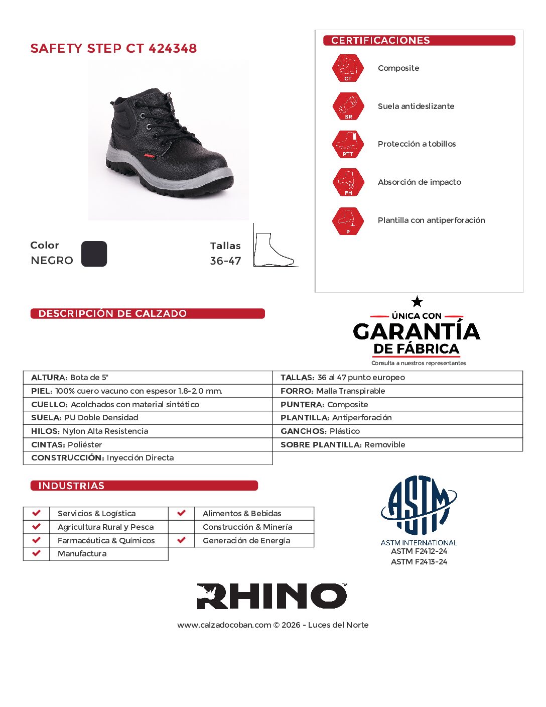 RHINO SAFETY STEP NEGRO - Imagen 4